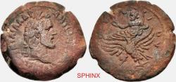 Ancient Coins - 454CER4Z) EGYPT, Alexandria. Antoninus Pius. AD 138–161. AE Drachm (35mm, 22.58 g, 11h). Dated RY 10 (AD 146/7). Obv: Laureate head right. Rev: Zeus, holding patera and scepter, VF