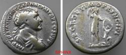 Ancient Coins - 602FR6Z) Trajan. AD 98-117. AR Denarius (19 mm, 3.04 g, 6h). Rome mint. Struck circa AD 106-107. Laureate, draped, and cuirassed bust right / Mars standing right, VF