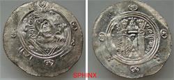 World Coins - 358HH22P) ‘Abbasid Governors of Tabaristan. Hānī. PYE 136-140 / AH 171-175 / AD 787-791. AR Hemidrachm (24-25 mm, 1.91 g). Dated PYE 137 (AH 172 / AD 788). Crowned Sasanian-style