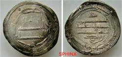 World Coins - 416CM22P) ABBASSID, HARUN AL-RASHID 170-193 AH / 786-809 AD, AR DIRHAM, STRUCK AT MADINAT ZARANJ IN 185 AH, CITING ALI IN UPPER AND IBN BARAKA IN LOWER REVERSE FIELD, ALBUM TYPE A-