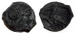 Ancient Coins - Greece, Sicily Akragas, Reign of Phintias, 287-278 BC, AE 22mm, SNG ANS 1138 ff, XF