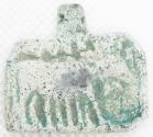 Ancient Coins - Egyptian Plaque of Hathor, 1550-1070 BC, Faience 34mm, Intact