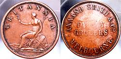 World Coins - ANNARD SMITH &CO MELBOURNE, BRITANNIA SEATED. TOKEN