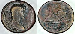 Ancient Coins - EGYPT, ALEXANDRIA, HADRIAN, DRACHM, AE 34.2,25.2 gm, NILUS RECLINING