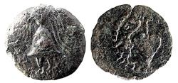 Ancient Coins - PALESTINE HEROD ARCHELAUS, TALL HELMET