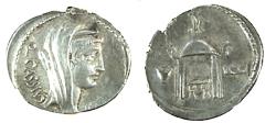 Ancient Coins - Q CASSIUS LONGINIS, DOMED TEMPLE, DENARIUS