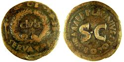 Ancient Coins - OCTAVIAN AS AUGUSTUS, P LICINIUS, SESTERTIUS