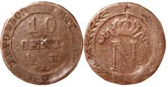 Ancient Coins - 1808-H, France, 10 Centimes, Napoleon 1, KM-676-4