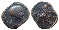 Ancient Coins - HOSTILIAN, AE, APOLLO SEATED
