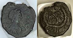 Ancient Coins - MARCIAN, AE, WREATH WITH MONOGRAM