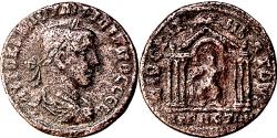 Ancient Coins - CYRRHESTICA CYRRHUS, PHILLIP II, TEMPLE, TETRASSARION