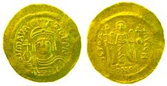 Ancient Coins - MAURICE TIBERIUS, VICTORIA, SOLIDUS