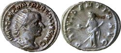 Ancient Coins - TREBONIANUS GALLUS, ROMA STANDING, ANT