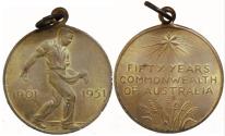 Ancient Coins - 50 years Commonwealh of Australia Medal Given in 1951