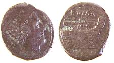 Ancient Coins - ROMAN REPUBLIC, GALLEY, SEMIUNCA