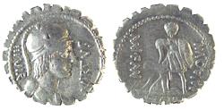Ancient Coins - Mn AQUILLIUS Mnf, CONSUL MAN, DENARIUS