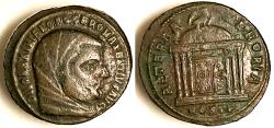 Ancient Coins - GALERIUS, AE, COMMERATIVE, TEMPLE