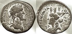 Ancient Coins - SYRIA, SELEUCUS and PIERA, LODDICEIA AD MARE, ANTONIUS PIUS, TYCHE, COUNTERMARK OF COMMODIS