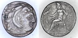 Ancient Coins - MACEDON KINGDOM, LAMPSAKOS, ALEXANDER III, THE GREAT, AR 4.13 gms, DRACHM, ZEUS ENTHRONED