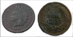 Ancient Coins - USA INDIAN HEAD PENNY 1865