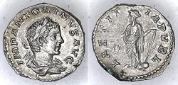 Ancient Coins - AR, ELAGABALUS, LAETITIA STANDING