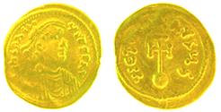 Ancient Coins - HERACLIUS, CROS POTENT, SEMISSIS