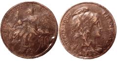 World Coins - 1898 France =, 10 Centimes, KM-843,