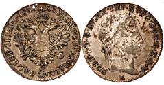 World Coins - 1838-A Austria, 5 Kreuser, KM-2196,