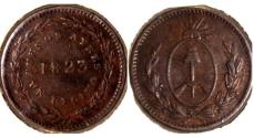 Us Coins - 1823 Decimo,Argentina, Buenos Aires,
