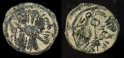 World Coins - Arab Byzantine. al Ruha. Standing Caliph. ca  692-697, AE fals. Album 3538