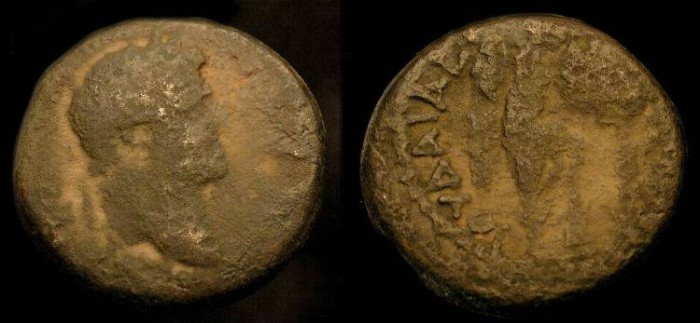 Ancient Coins - Vespasian 69-79 AD. AE 20. Caesaria. Judaea Capta. Rare