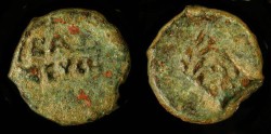 Ancient Coins - > Herod the Great 37 - 4 BC. AE Prutah. H 1173
