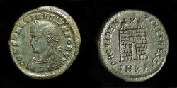 Ancient Coins - Constantine II as Caesar, 317-337 AD. Cyzicus Mint. AE 3. Campgate