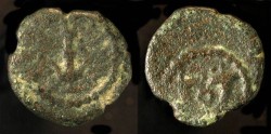 Ancient Coins -  Herod the Great 37 - 4 BC. AE Prutah. H 1188.