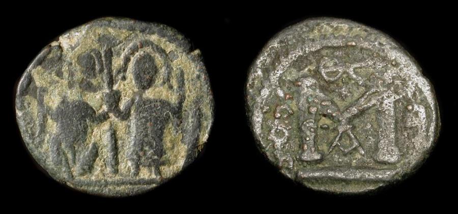 World Coins - Arab Byzantine. Main Bilingual Series : AMMAN. AE Fals. Album 3526