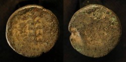 Ancient Coins - Herod Antipas  4 BC - 40 AD. AE 20 mm, half unit. Hendin 1200 . Rare