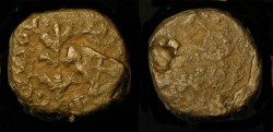 Ancient Coins -  Herod Antipas 4 BC - 40 AD. AE 14 mm, Quarter Unit. Hendin 1201 . Rare