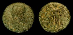 Ancient Coins - City Coins of Judaea. Gaza. Hadrian 117-138 AD. AE 18