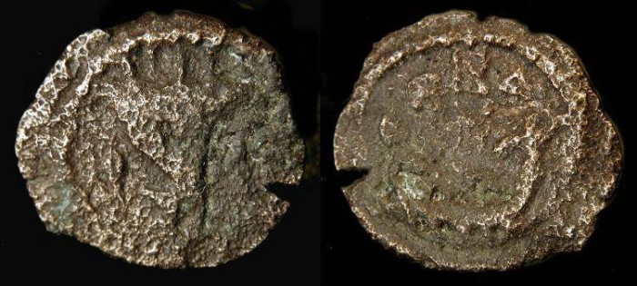 Ancient Coins -  Herod Archelaus 4 BC - 6 AD. AE Double prutah. H 1194
