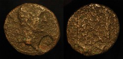 Ancient Coins - Judaea. Herod Agrippa I (37-44 AD). AE 26. Hendin 1245. Very Rare