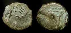 Ancient Coins - > Herod the Great 37 - 4 BC. AE Prutot. H 1183