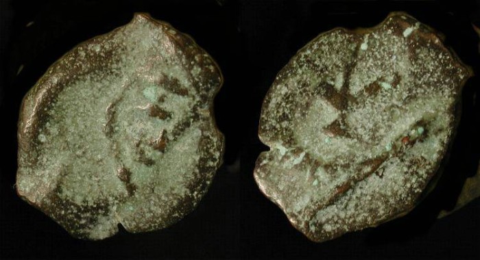 Ancient Coins -  Herod the Great 37 - 4 BC. AE Prutah. H 1174