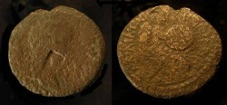 Ancient Coins - Titus. As Caesar, 69-79 AD. AE 20. Caesarea. Judaea Capta, with countermark.