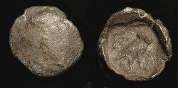 Ancient Coins - > Samaria. 5th-4th Century BC. AR Obol. Imitative of Athenian Owls. M&Q 214