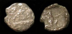 Ancient Coins - Sidon.  Ba'l Sallim I or II,  420- 410 BC.  AR 1/16 Shekel.