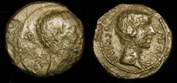Ancient Coins - x Julius Caesar and Octavian. AE 20 . Thessalonika