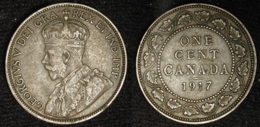 Canada 1 Cent 1917 KM 21 North Central American And Caribbean Coins canada-1-cent-1917-km-21-north-central-american-and-caribbean-coins