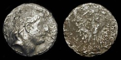 Ancient Coins - Antiochus VII  138-129 BC.  AR Tetradrachme