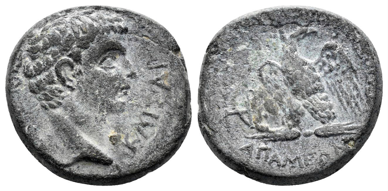 Phrygia, Apameia. Tiberius. 14-37 AD. AE 19mm (5.75g). Gaios Ioulios  Kallikles, magistrate. RPC I 3133
