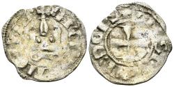 World Coins - Crusaders, Despotate of Epirus, Philip of Taranto. 1307-1313. BI Denier Tournois (0.77g, 18mm). Lepanto mint. CCS 111a